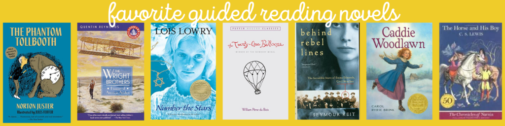 A list of books for guided reading in upper elementary